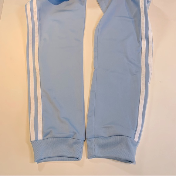 Adidas youth med baby blue NWT superstar track pants w drawstring waist - Picture 11 of 15